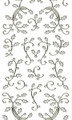 Outline Holly Flourish - Silver Glitter/Gold Outline
