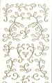 Outline Holly Flourish - Transparent Glitter/Gold Outline