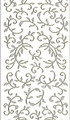 Outline Leaf Flourish - Silver Glitter/Gold Outline