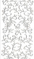 Outline Leaf Flourish - Transparent Glitter/Silver Outline