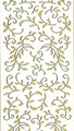 Outline Leaf Flourish - Gold Glitter/Silver Outline