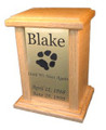 1121 - Large Wooden Pet Cremation Urn with Paw Print VS90-PW