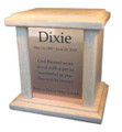 1113 - Medium Wooden Pet Cremation Urn with Engraved Text VS66-TX
