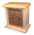 1140 - X-Large Wooden Pet Cremation Urn with Engraved Photo VS135-PH