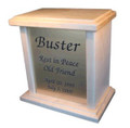 1143 - X-Large Wooden Pet Cremation Urn with Engraved Text VS135-TX