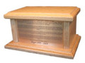 1163 - Medium Wooden Pet Cremation Urn with Rainbow Bridge Poem HS54-RB