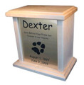 1141 - X-Large Wooden Pet Cremation Urn with Paw Print VS135-PW