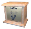 1180 - X-Large Wooden Pet Cremation Urn with Engraved Photo HS108-PH