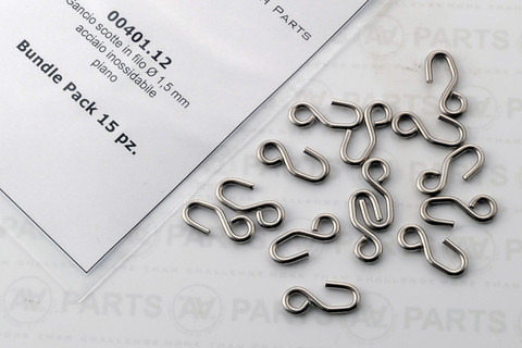 Stainless steel Flat version wire sheet hooks Pack of 15