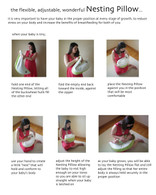 instructions for using the Nesting Pillow