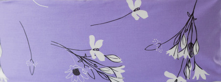 sweet little bouquets of periwinkles, scattered across a canvas of purple