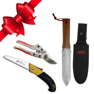 Gardener Gift Pack: Hori Hori knife, bypass pruner, and folding saw!