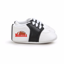 Nebraska Football Pre-Walker Baby Shoes - Black Trim