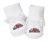 New England Football Baby Toe Booties with Lace