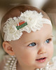 Oregon Football Baby/ Toddler Shabby Flower Hair Bow Headband