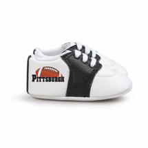 Pittsburgh Football Pre-Walker Baby Shoes - Black Trim