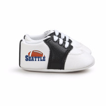 Seattle Football Pre-Walker Baby Shoes - Black Trim
