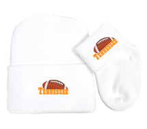 Tennessee Football Newborn Baby Knit Cap and Socks Set