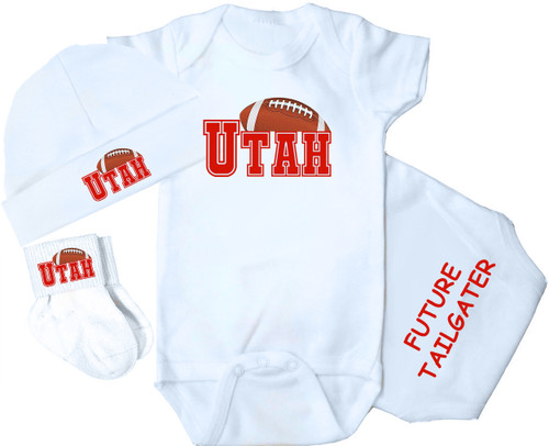 Utah Football Baby 3 Piece Set