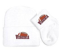 Virginia Football Newborn Baby Knit Cap and Socks Set