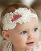 Washington Football Baby/ Toddler Shabby Flower Hair Bow Headband