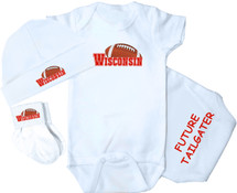 Wisconsin Football Baby 3 Piece Set