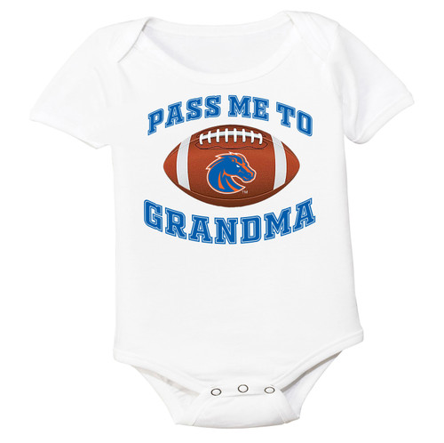 Boise State Broncos Pass Me To GrandMa Baby Bodysuit