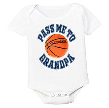 California Pass Me To GrandPa Basketball Baby Bodysuit