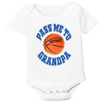 Detroit Pass Me To GrandPa Basketball Baby Bodysuit