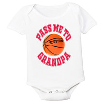 Houston Pass Me To GrandPa Basketball Baby Bodysuit