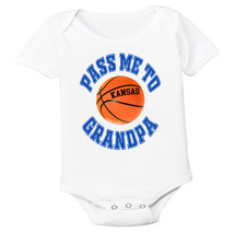 Kansas Pass Me To GrandPa Basketball Baby Bodysuit