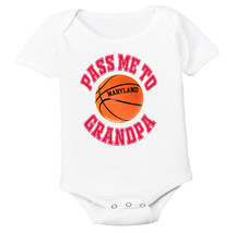 Maryland Pass Me To GrandPa Basketball Baby Bodysuit