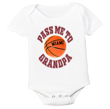 Miami Pass Me To GrandPa Basketball Baby Bodysuit