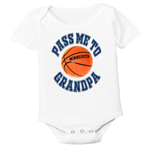 Minnesota Pass Me To GrandPa Basketball Baby Bodysuit