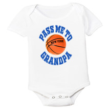 New York Pass Me To GrandPa Basketball Baby Bodysuit