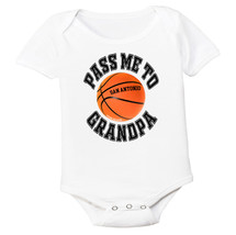 San Antonio Pass Me To GrandPa Basketball Baby Bodysuit