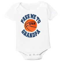 Utah Pass Me To GrandPa Basketball Baby Bodysuit