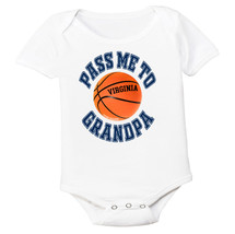 Virginia Pass Me To GrandPa Basketball Baby Bodysuit