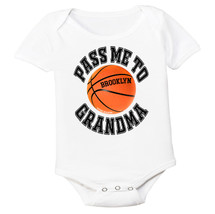Brooklyn Pass Me To GrandMa Basketball Baby Bodysuit