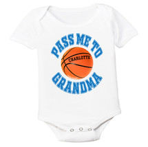 Charlotte Pass Me To GrandMa Basketball Baby Bodysuit