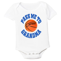 Detroit Pass Me To GrandMa Basketball Baby Bodysuit