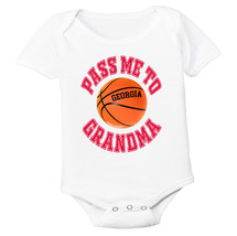 Georgia Pass Me To GrandMa Basketball Baby Bodysuit