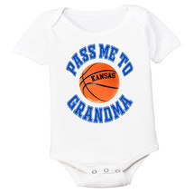 Kansas Pass Me To GrandMa Basketball Baby Bodysuit