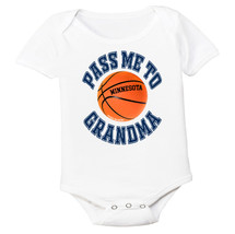 Minnesota Pass Me To GrandMa Basketball Baby Bodysuit
