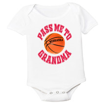 Nebraska Pass Me To GrandMa Basketball Baby Bodysuit