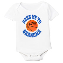 New York Pass Me To GrandMa Basketball Baby Bodysuit
