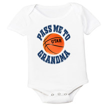 Utah Pass Me To GrandMa Basketball Baby Bodysuit