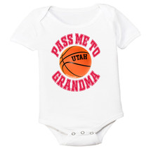 Utah Pass Me To GrandMa Basketball Baby Bodysuit - Red