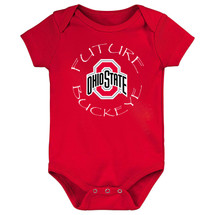 Future Tailgater Ohio State Buckeyes Officially Licensed 100% Cotton Future Buckeye Baby Bodysuit - Red
