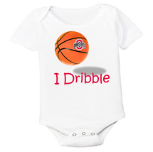 Ohio State Buckeyes Officially Licensed 100% Cotton I Dribble Baby Bodysuit 